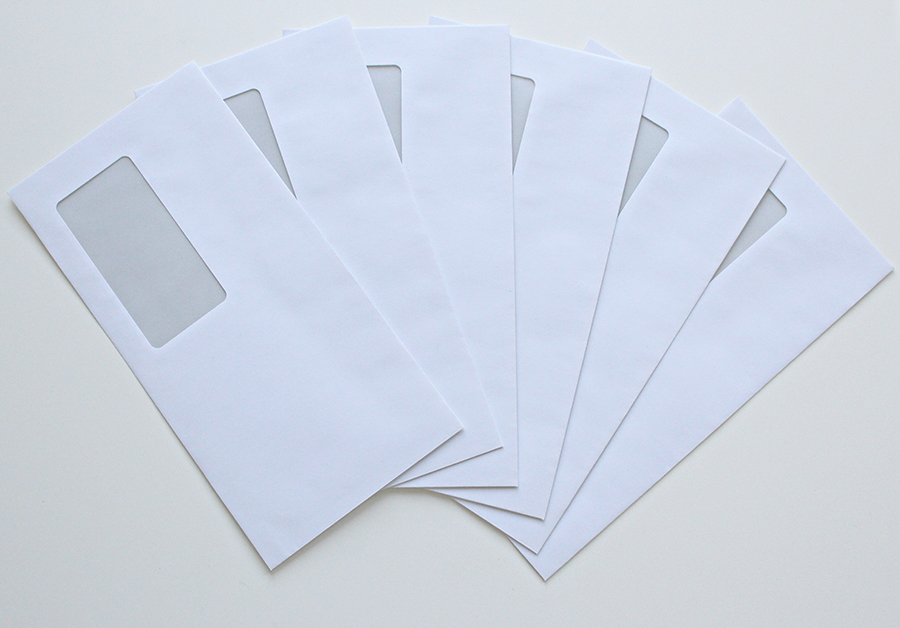 empty envelopes to represent commercial collection agency services